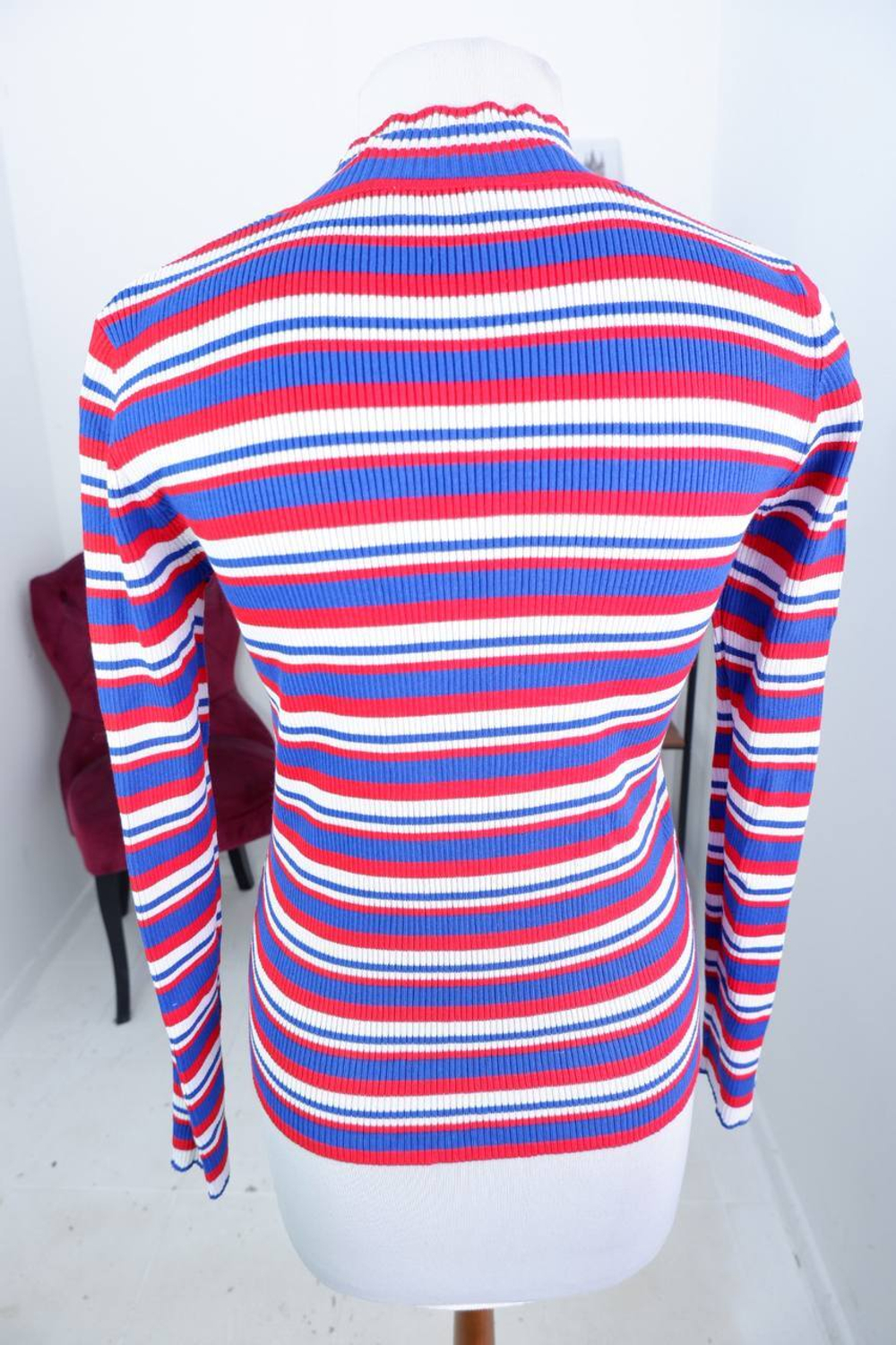 Водолазка Zara в яркую полоску, маркировка L, визуально 48 размер