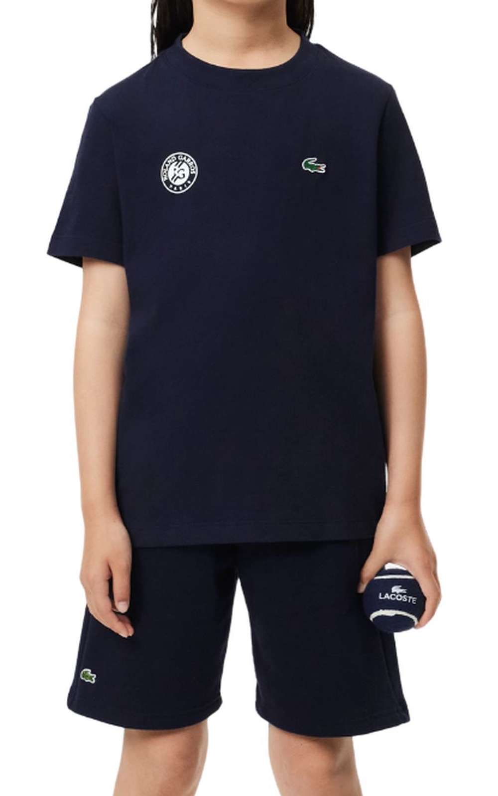 Футболка для мальчика теннисная Lacoste Kids Roland Garros Edition Performance Ultra-Dry Jersey T-Shirt - полночь