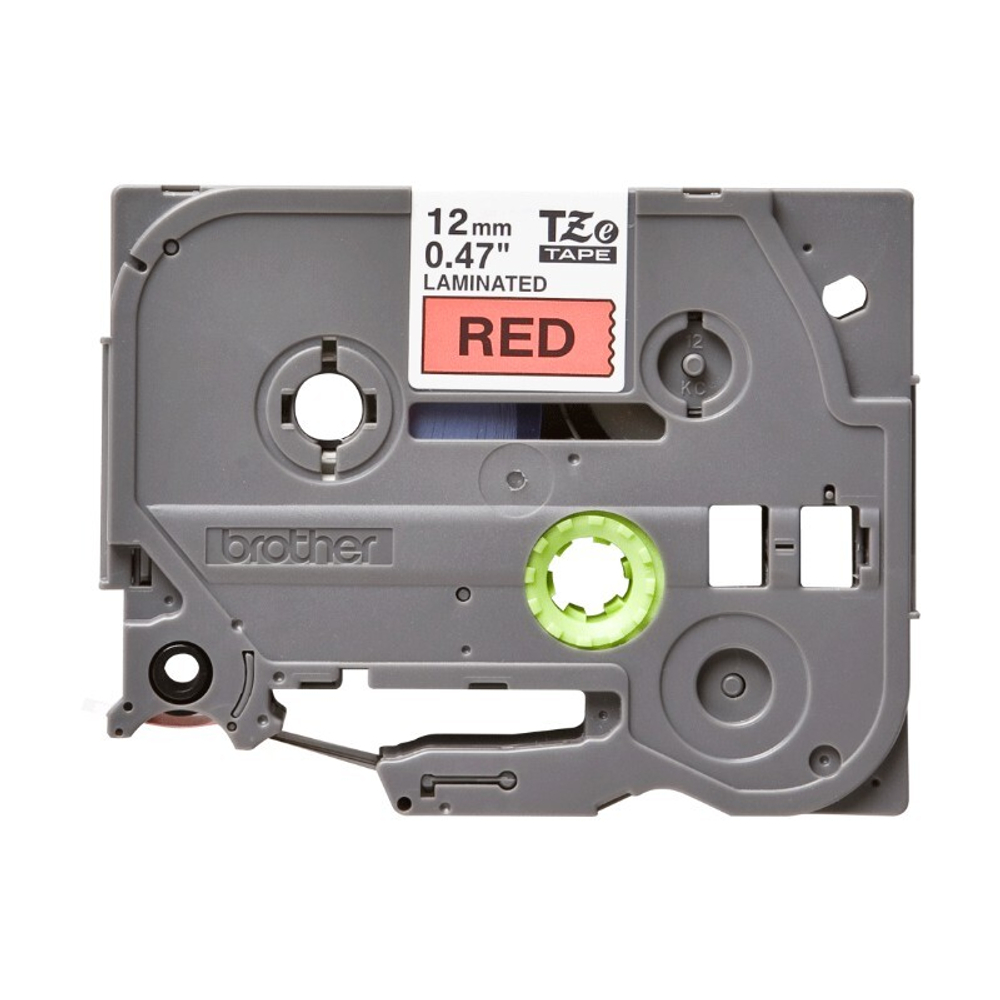 Brother TZE-431 кассета с лентой для печати наклеек, чёрный шрифт на красной основе, 12мм*8м