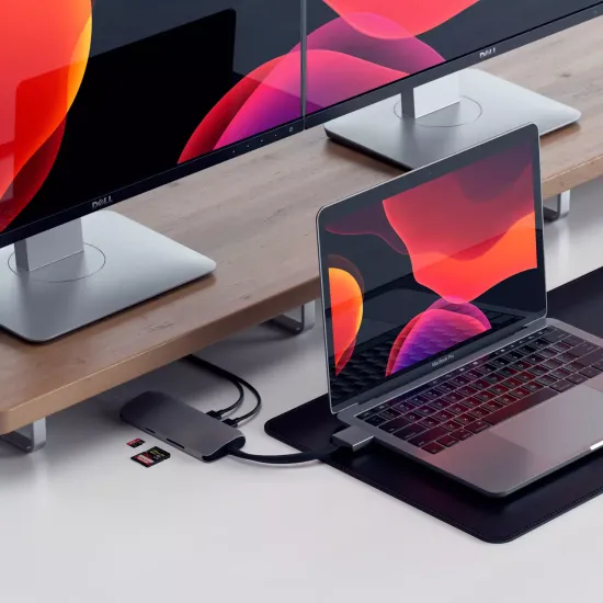 USB-хаб Satechi Type-C Dual Multimedia Adapter для Macbook