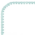 SwaddleDesigns SD-021SC Фланелевая пеленка для новорожденного - White with SeaCrystal Pastel Trim