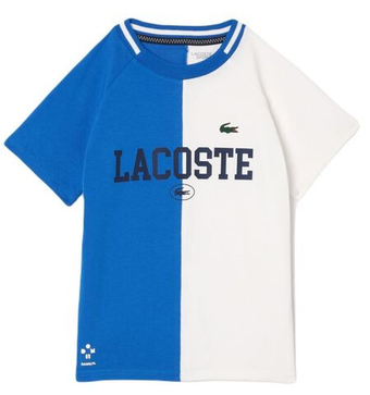 Футболка для мальчика теннисная Lacoste Kids Sport x Daniil Medvedev Jersey T-Shirt - blue/white