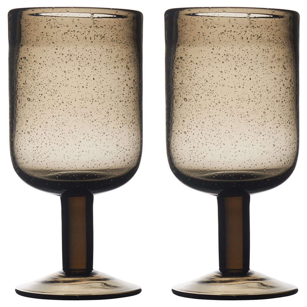 Набор бокалов для вина 2шт 410мл Liberty Jones Flowi серый