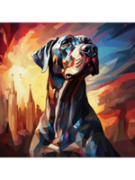 Картина по номерам 30х30см. "Собаки. Пёс смотрит вдаль" 20цв. коробка (арт. Х-6346)