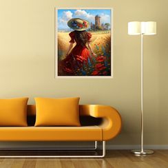 Rəqəmlərlə rəngləmə \ Картина по номерам (40х50) ПОЛЕВОЙ ПЕЙЗАЖ