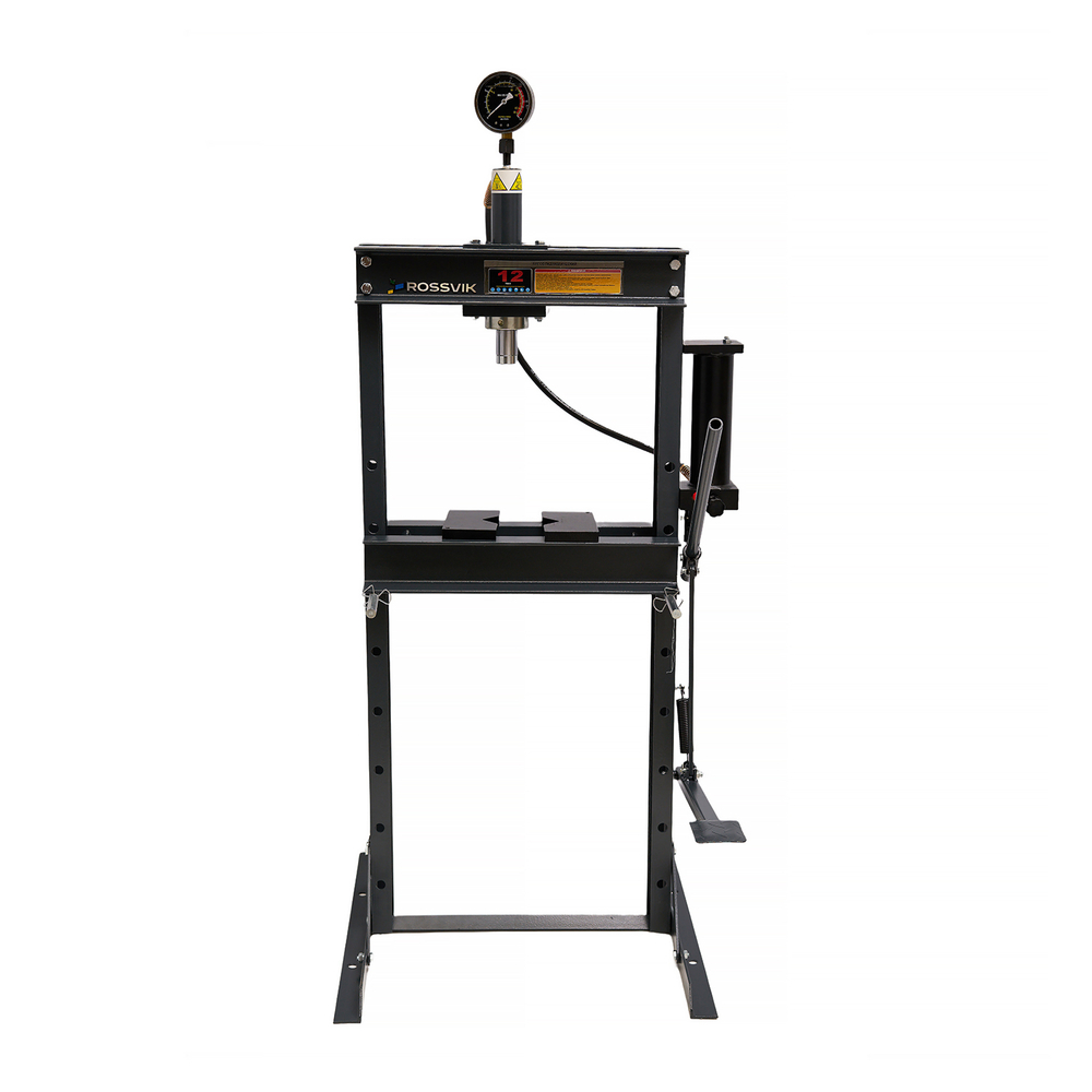 Пресс гидравлический 12 тонн, напольный, с педалью, цвет серый RAL 7016 ROSSVIK