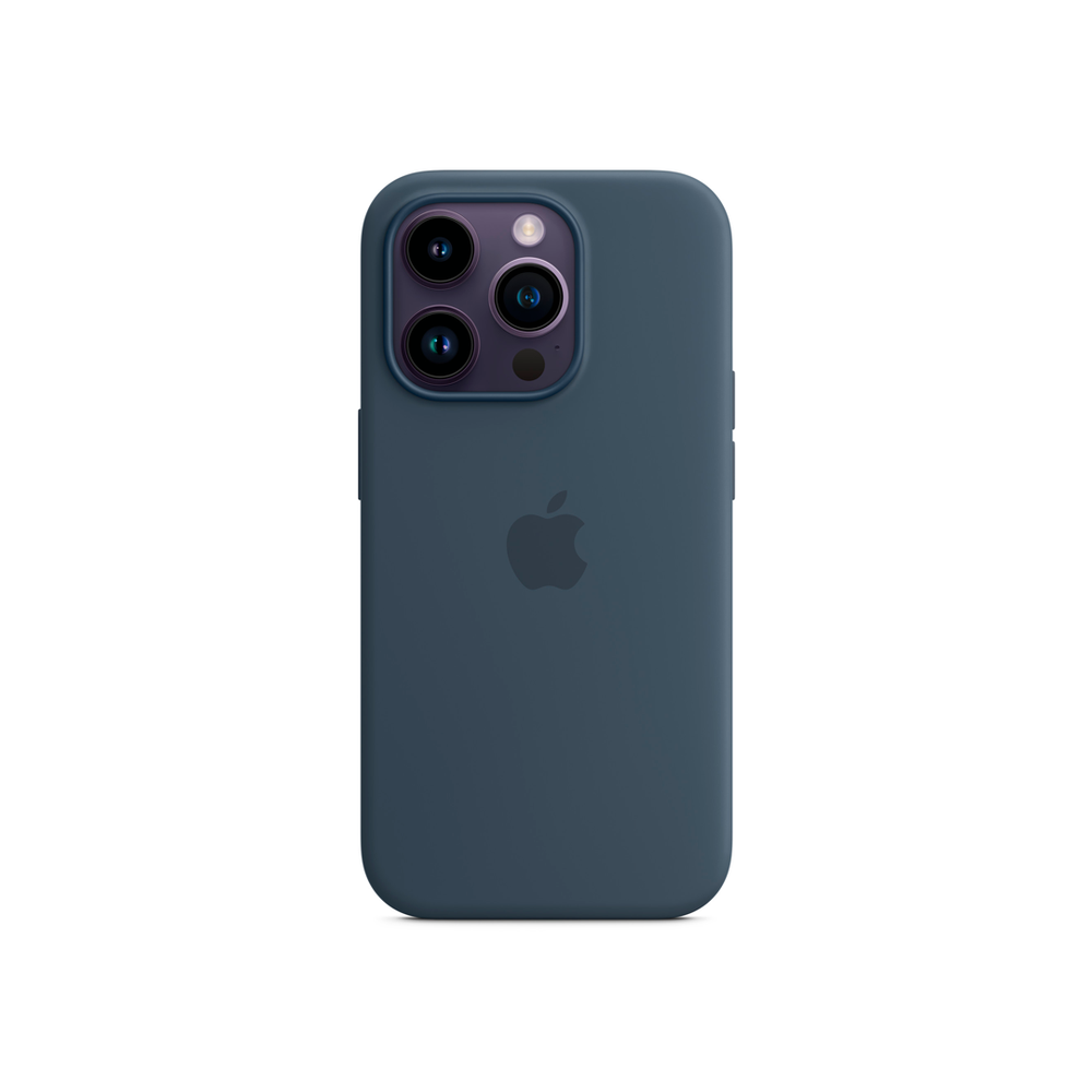 Силиконовый чехол с поддержкой MagSafe Apple Silicone Case для iPhone 14 Pro, Storm Blue (Штормовое небо)
