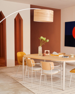 Montuiri раздвижной круглый стол из дубового шпона с серыми ножками