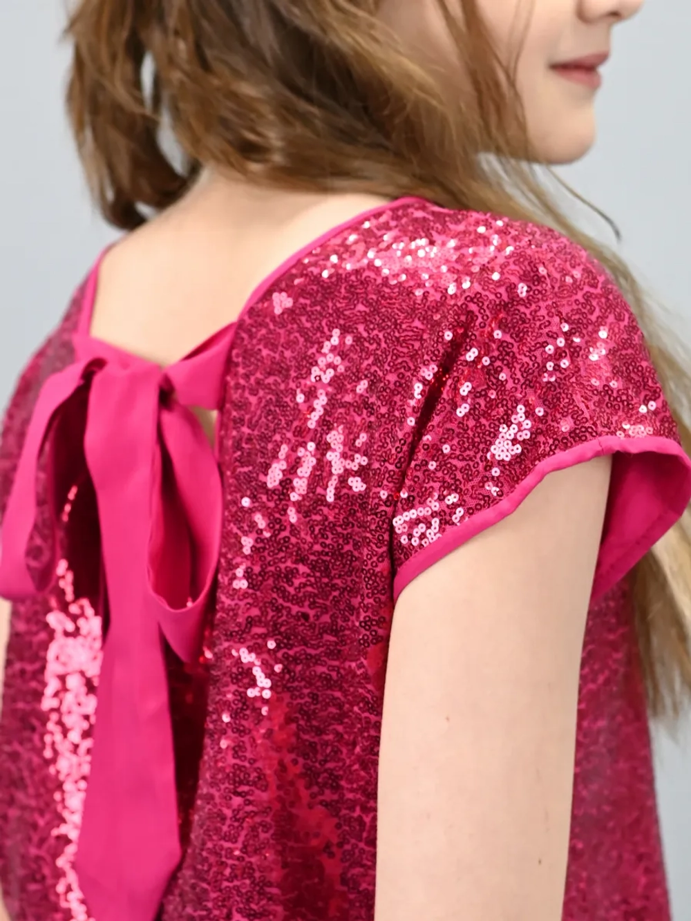 Блузка топ с пайетками для девочки