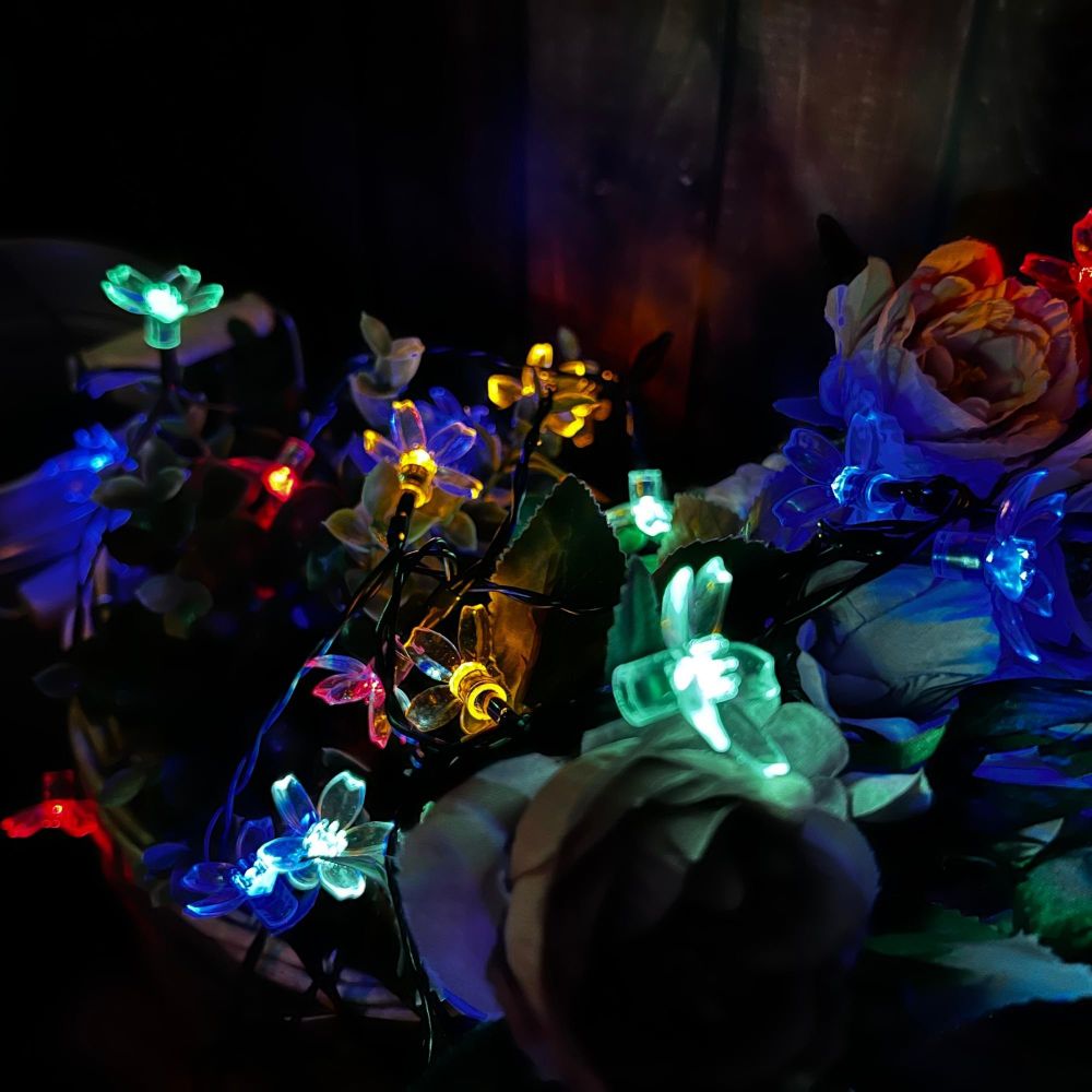 USL-S-137-PT5000 SAKURA Садовая гирлянда на солнечной батарее Сакура. 50 светодиодов. Разноцветный свет. 1xАА Ni-Mh аккумулятор в-к. IP44. TM Uniel