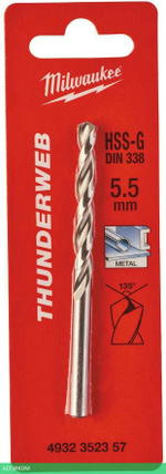 Сверло по металлу Milwaukee Thunderweb HSS-G 5.5x93мм (4932352357)