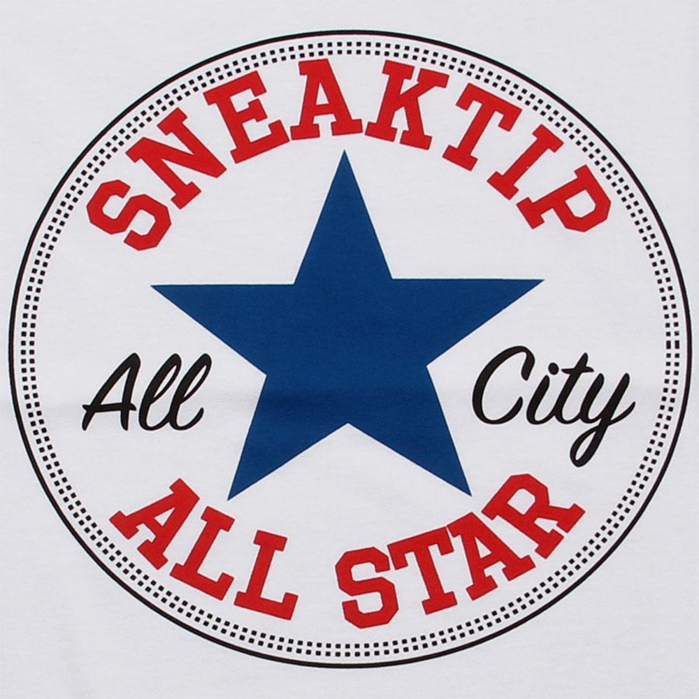 Футболка Sneaktip All City белая принт крупным планом