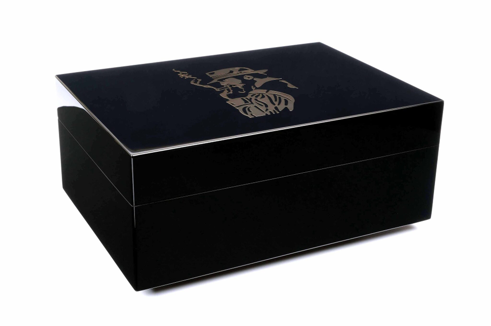 Хьюмидор Gentili Fumatore Dorato на 50 сигар, Черный лак