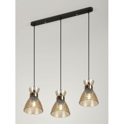 Светильник подвесной (подвес) Rivoli Iris 9186-203 3хЕ27 60 Вт модерн | Rivoli