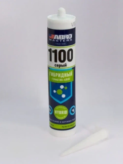 Однокомпонентный универсальный гибридный герметик-клей нового поколения на основе MS-полимера (серый) ABRO MASTERS