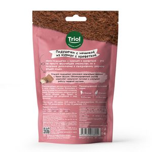 Лакомство Triol SNACK BAR для кошек "Мини-подушечки с начинкой из курицы с креветкой", 30г