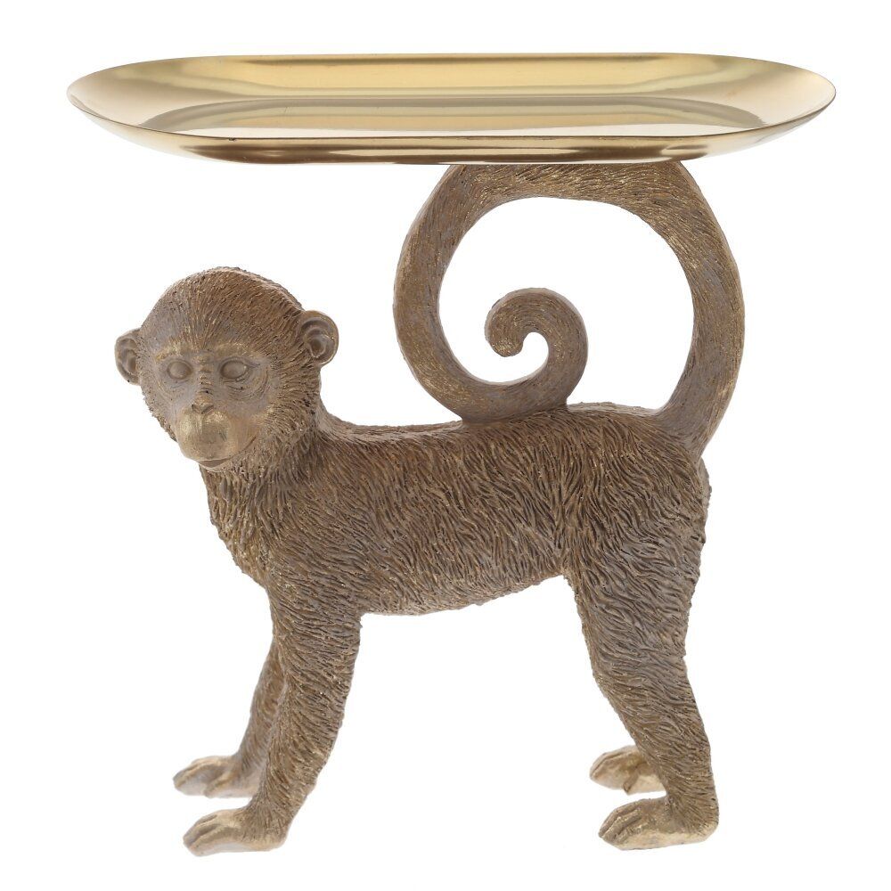 GAEM Фигурка декоративная "Обезьяна" с подносом, L17 W8 H18 см