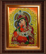 Принт-И6 Ткань с нанесенной авторской схемой Богородица Владимирская
