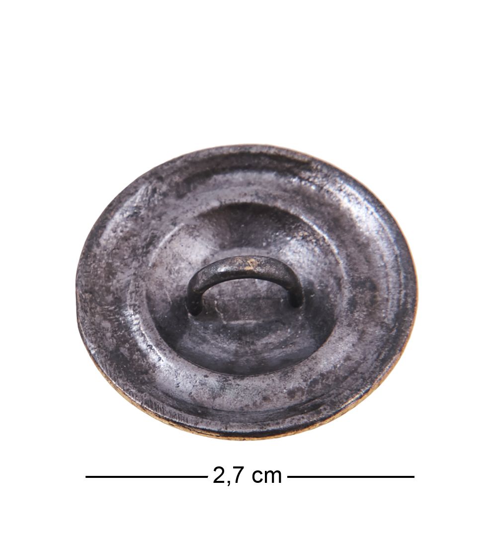 Народные промыслы AM-4194 Пуговица «Лебедь» бол. (латунь, янтарь)