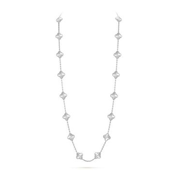 Колье Van Cleef & Arpels Vintage Alhambra 20 Motifs из белого золота