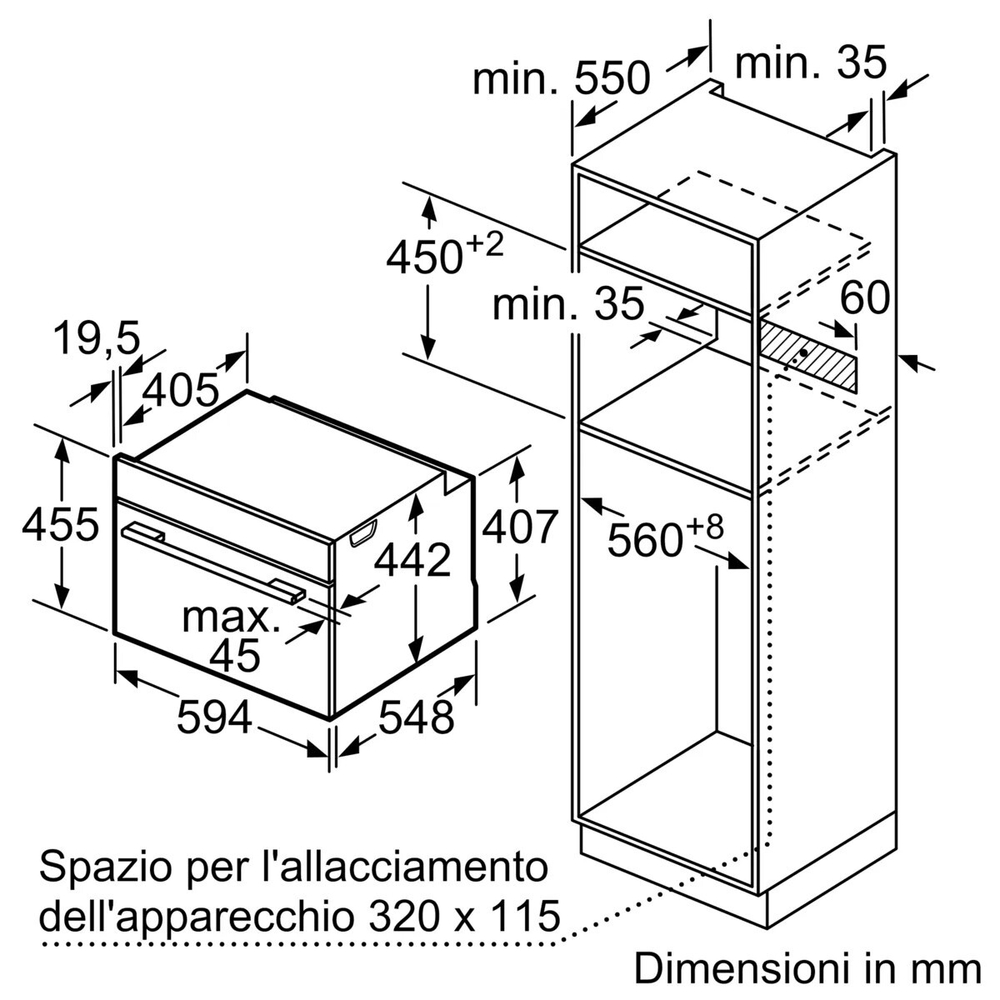 Компактный паровой духовой шкаф Bosch CSG656RS2