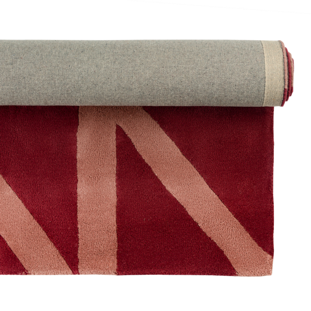Ковер шерстяной ручной работы geometric dance бордового цвета, 160х230 см
