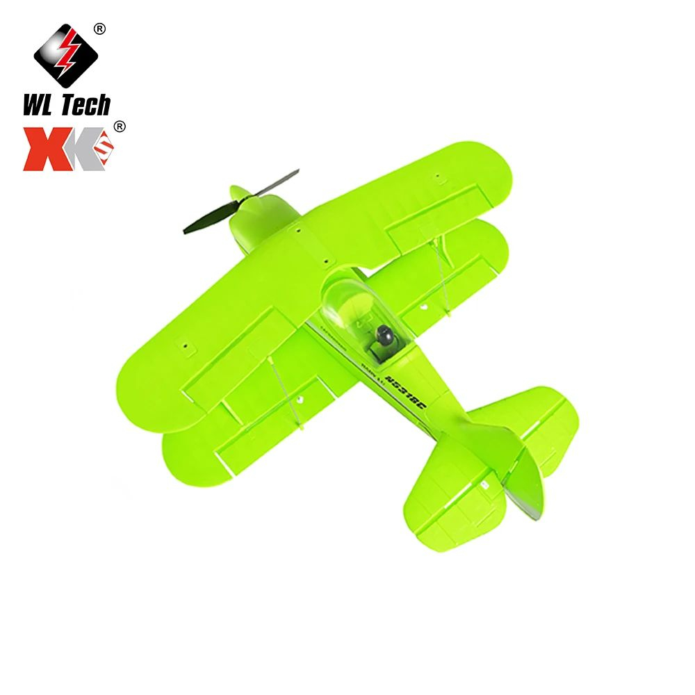 Возрастное ограничение от : 14+ Радиоуправляемый самолет Wltoys A300 XK-A310 , четырехканальный биплан, 2.4G3D6G , 6 осевой гироскоп