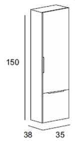 Пенал Cezares Premium 35 55501 Bianco opaco