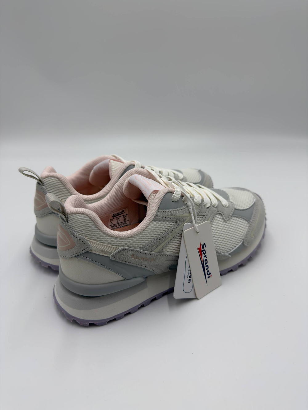 Женские кроссовки цвет "светло-серый/розовый/фиолетовый" артикул 7W126L25-4