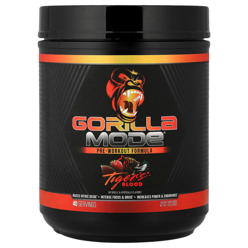 Gorilla Mind, Mode®, предтренировочная добавка, Tigers Blood, 800 г (1,76 фунта)
