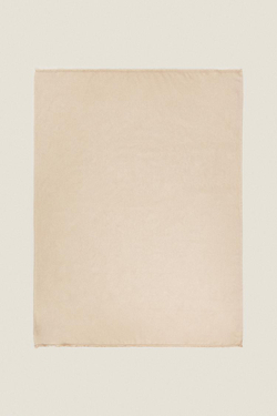 ZARA HOME ОДНОТОННЫЙ ПЛЕД, СВЕТЛО-БЕЖЕВЫЙ