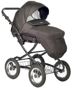 Детская коляска Indigo Barbara 21 Classic 3 в 1 с автокреслом Avionaut Cosmo Ba06 черный