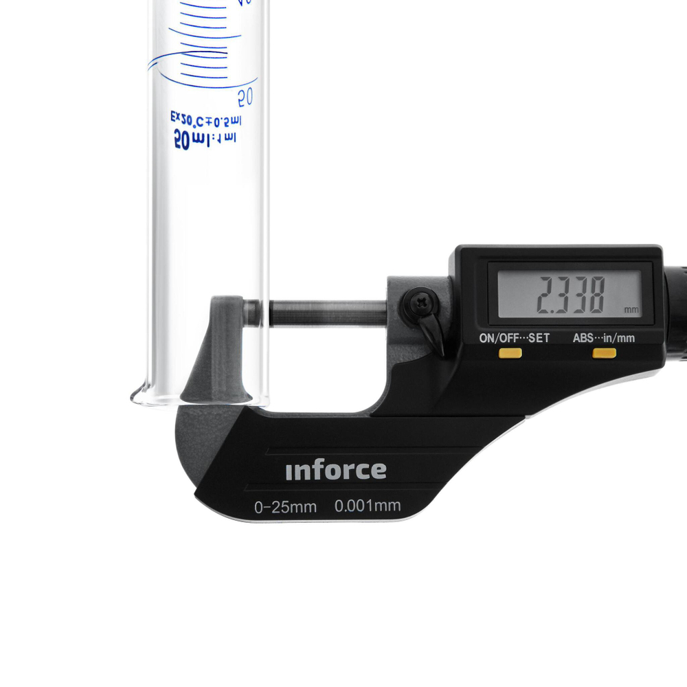Цилиндр мерный стеклянный с носиком, 50 мл, с шестигранным пластиковым основанием