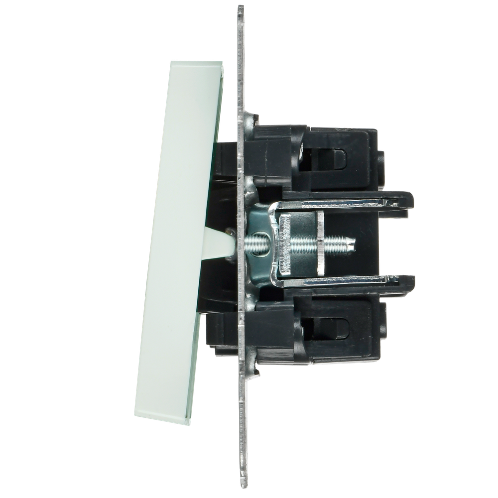 BRITE Выключатель 2-клавишный с индикацией для отелей 10А ВС10-2-9-БрЖ жемчуг IEK