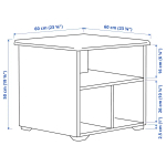 Журнальный стол - IKEA ИКЕА SKRUVBY, 60х60х50см, белый/светло-коричневый