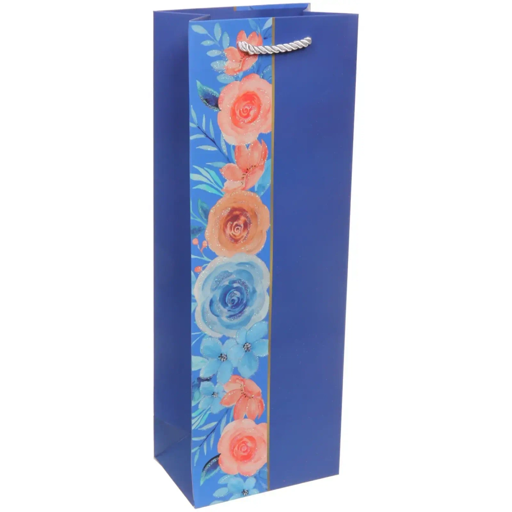 Пакет под бутылку «Цветочный сад» 36*12,5*8,5 см