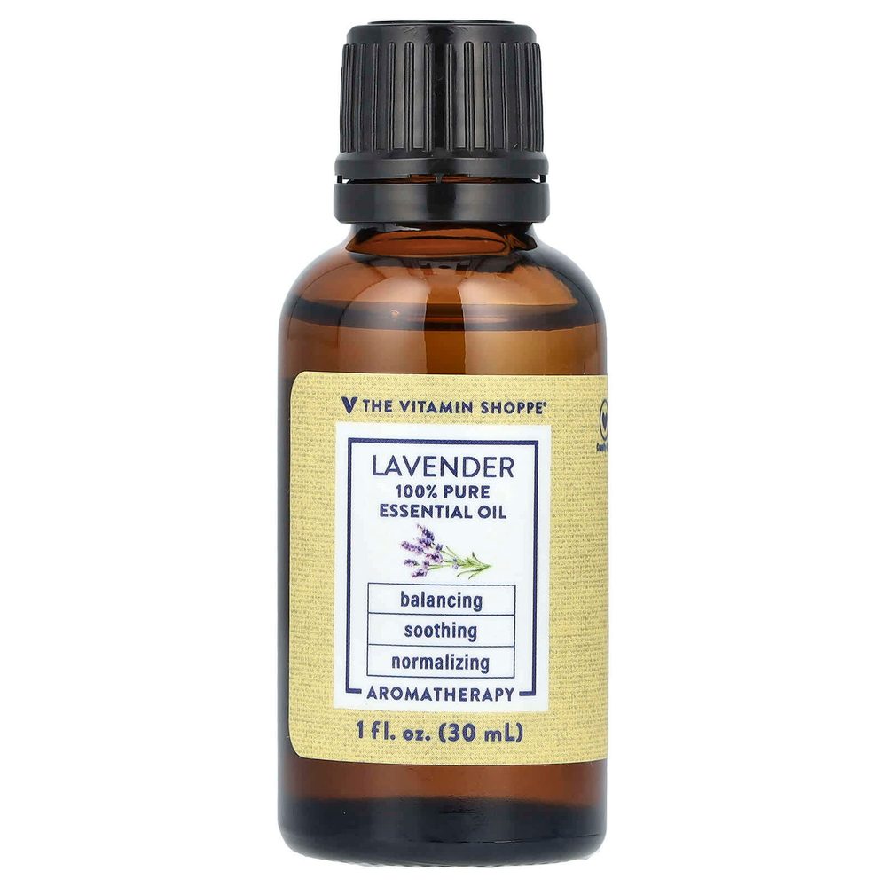 The Vitamin Shoppe, 100% чистое эфирное масло лаванды, 30 мл (1 жидк. унц.)
