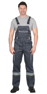 Костюм СИРИУС-ТИТАН куртка, п/к серый со св.серым и СОП и лимонным кантом