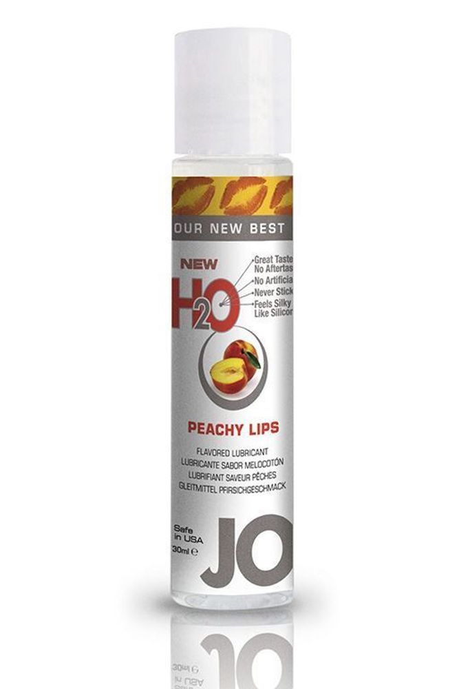 Лубрикант с ароматом персика JO Flavored Peachy Lips - 30 мл.