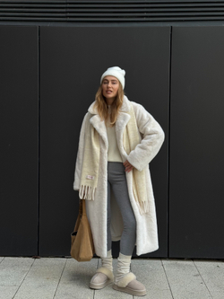 Шуба Lux макси белый