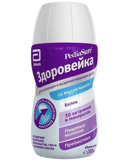 Педиашур Здоровейка ваниль. 200мл, пл.бут, блок 24ш. Pediasure