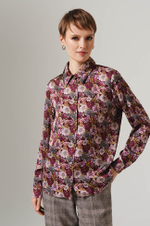 23107 Блузка женская (бордовый принт)
