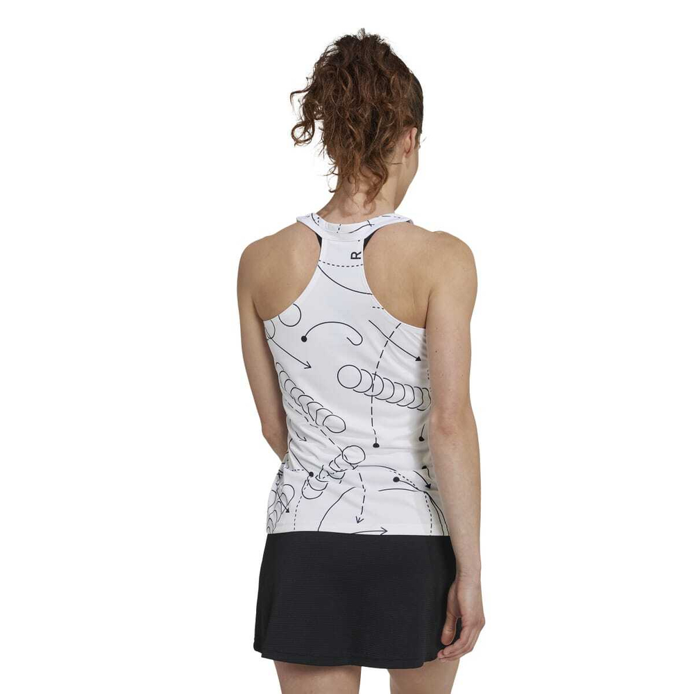 Женский топ теннисный Adidas Club Graphic Tank - white