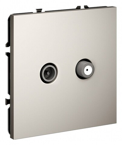 ТВ-розетка и SAT-розетка оконечная без рамки Voltum S70 VLS060403