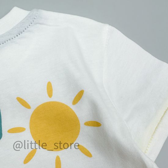 Комплект хлопковый "Fun" белый/бирюзовый