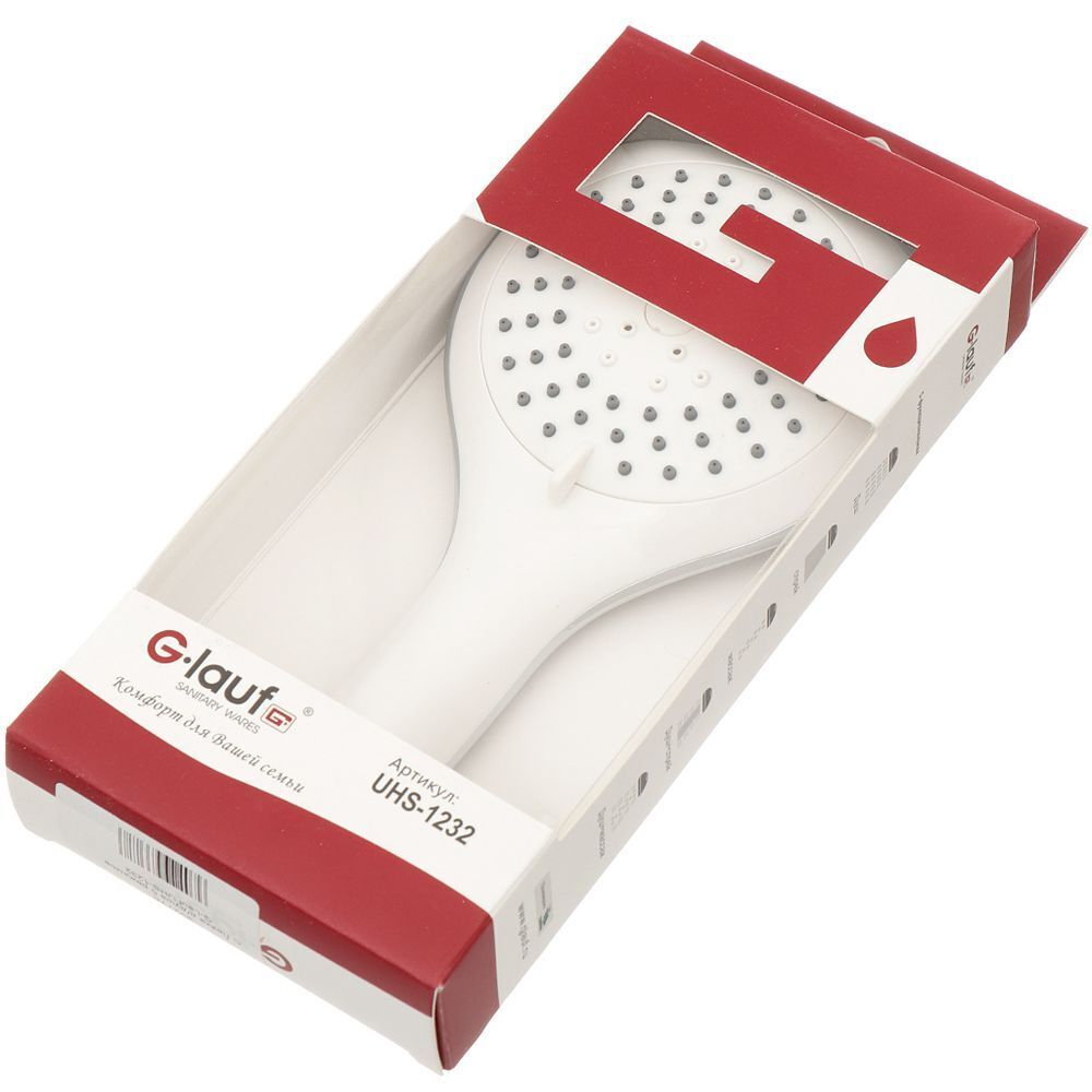 Лейка для душа, 5 реж, бел, G.lauf, UHS-1232