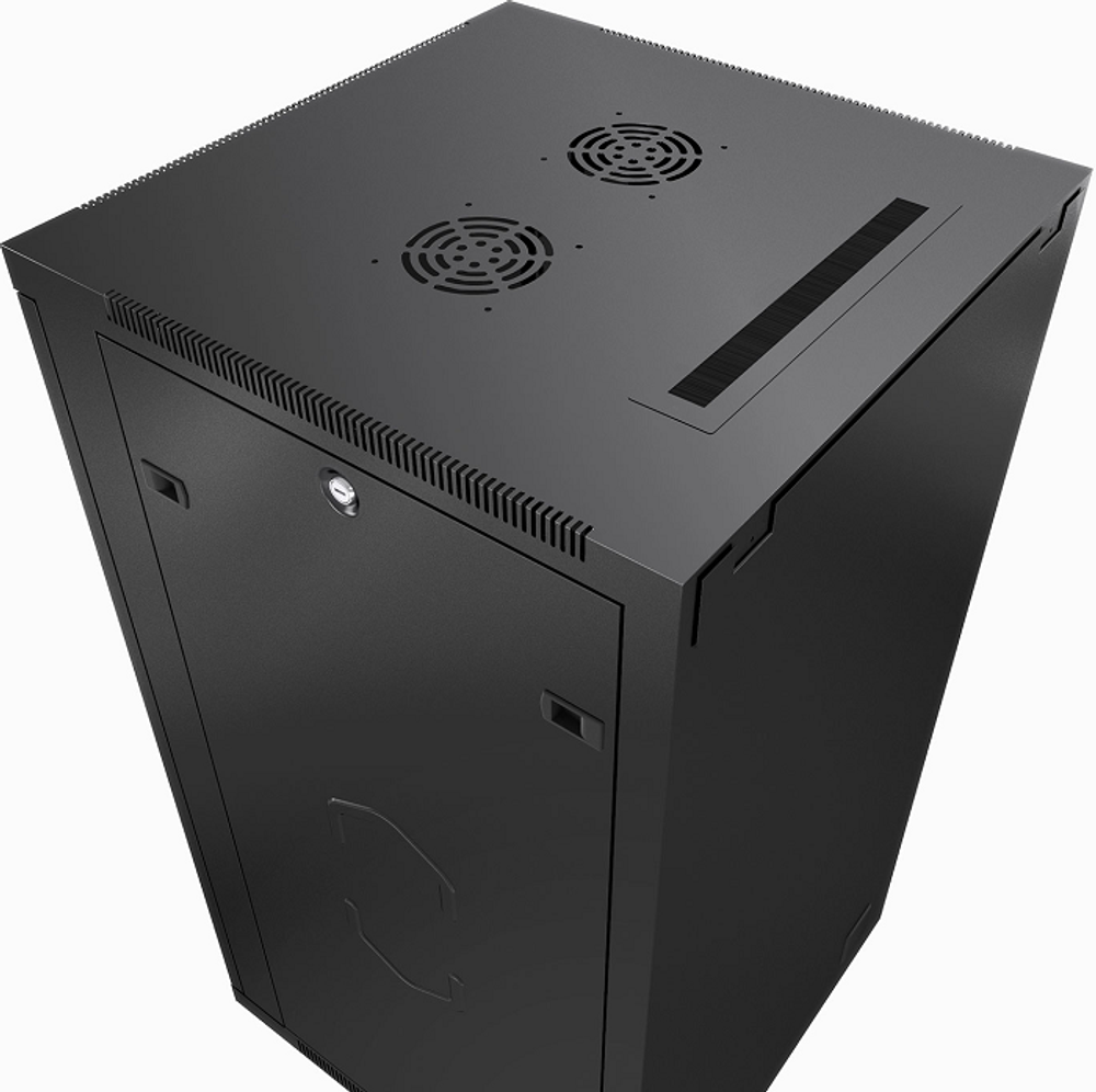Шкаф настенный 19", 12U Cabeus SH-05F-12U60/60m-R-BK