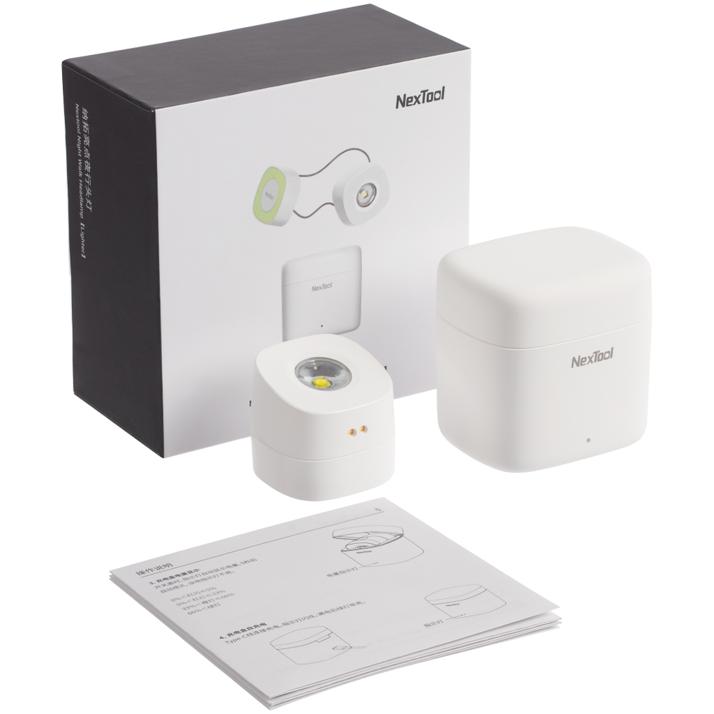 Фонарь налобный Nextool Night Walk Headlamp,80лм,16м, светодиодный, аккум, белый (NE20113)