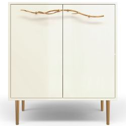 Комод Арт Колор Стайл Голд с 2 полками Кремовый белый