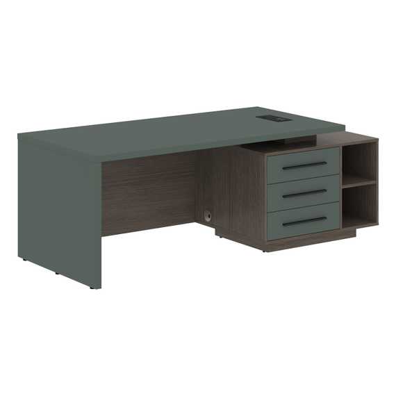 Стол руководителя с тумбой VCT 2190(R)  2100х900х750 VELION